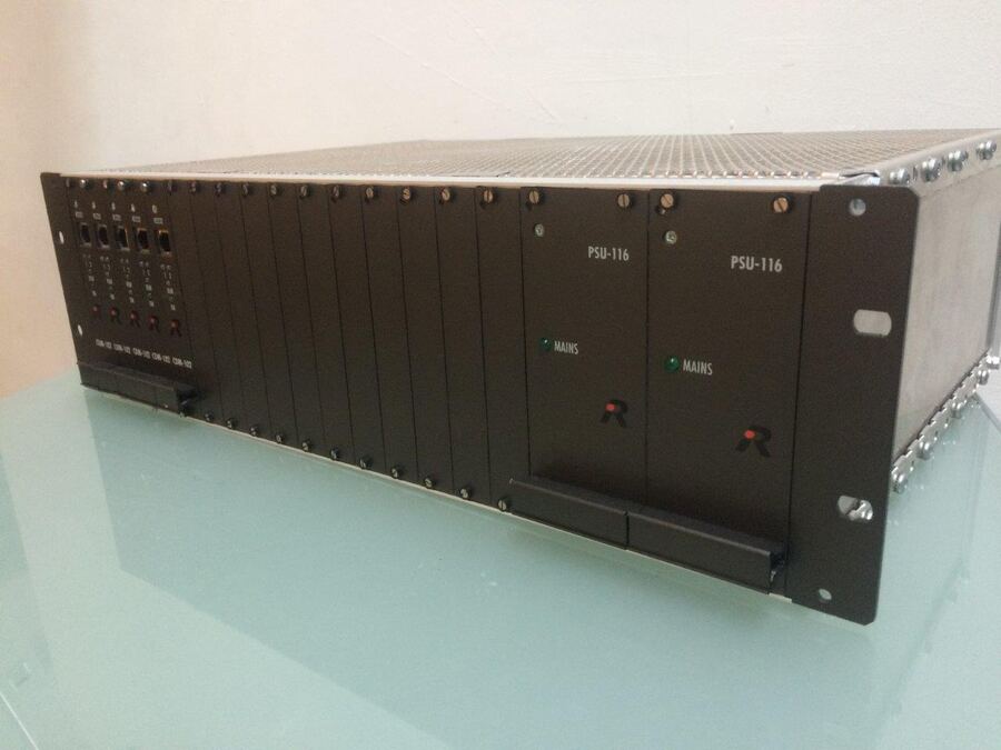 Riedel comms rack unit with PSU modules