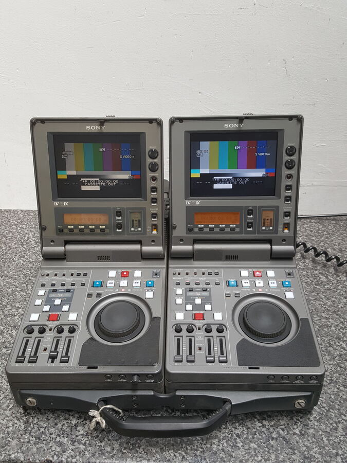 Two Sony portable DVCAM field edit units side by side