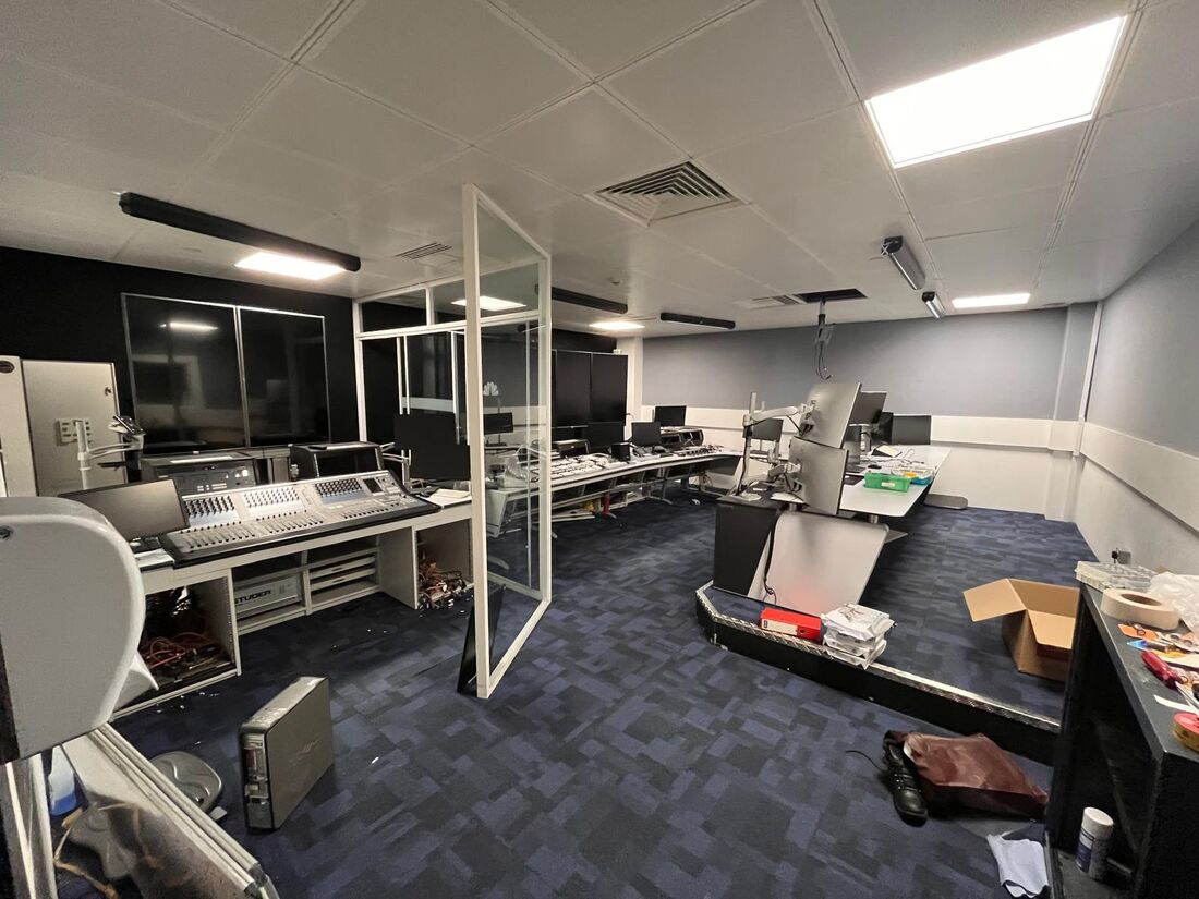 Production gallery being stripped out, mixing desk still in place